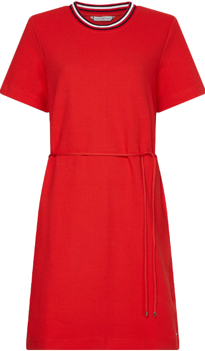 Sukienka Tommy Hilfiger czerwona WW0WW34207 rozmiar 36 - przód