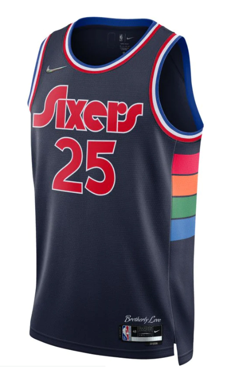 Granatowa koszulka NBA Sixers Ben Simmons DB4041419 S City Edition