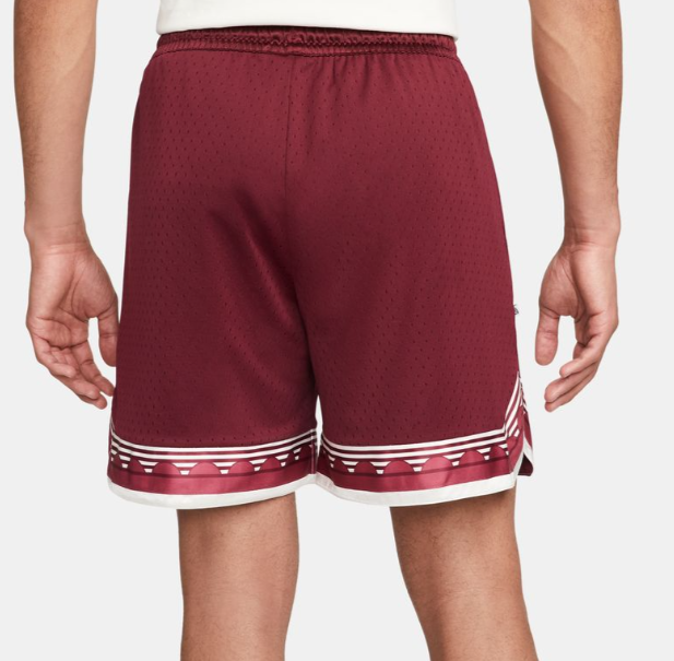 Bordowe spodenki koszykarskie Nike Freak Giannis S bok