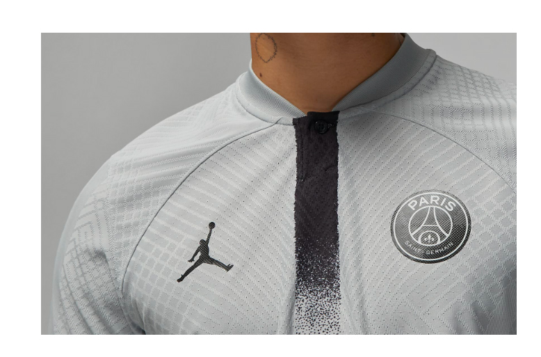 Szara koszulka męska Nike PSG Match Away 22/23 S przód