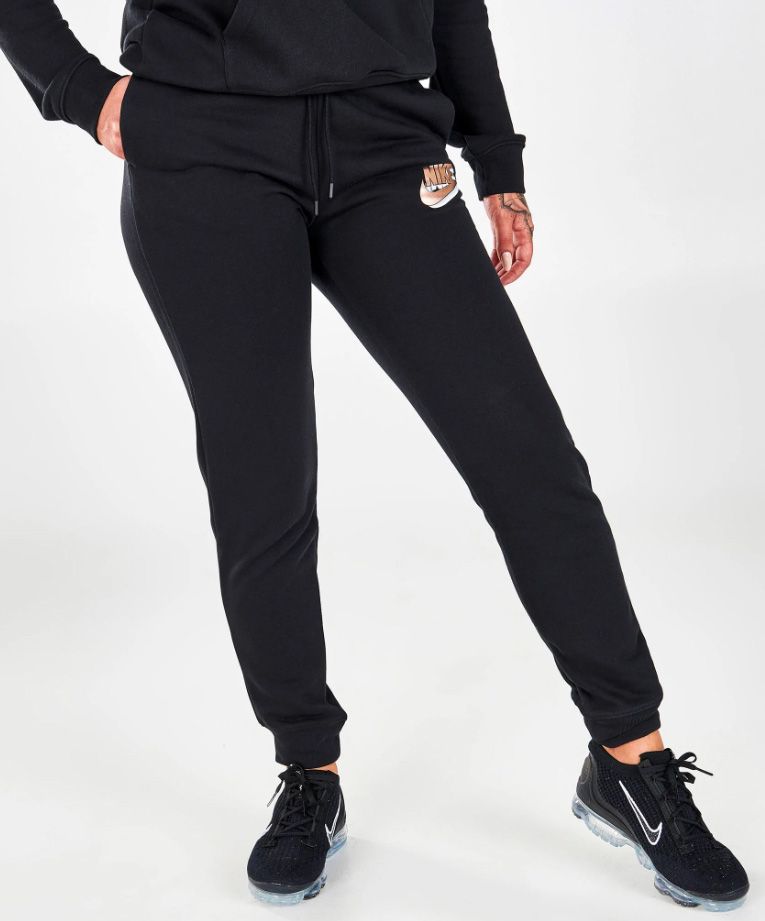 Damskie spodnie dresowe Nike Sportswear Essentials DM4607-010 czarne przód