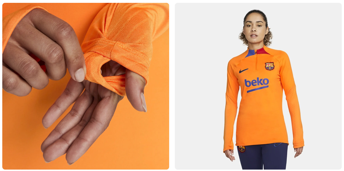 Pomarańczowa bluza Nike FC Barcelona Strike Drill XL – Widok szczegółów