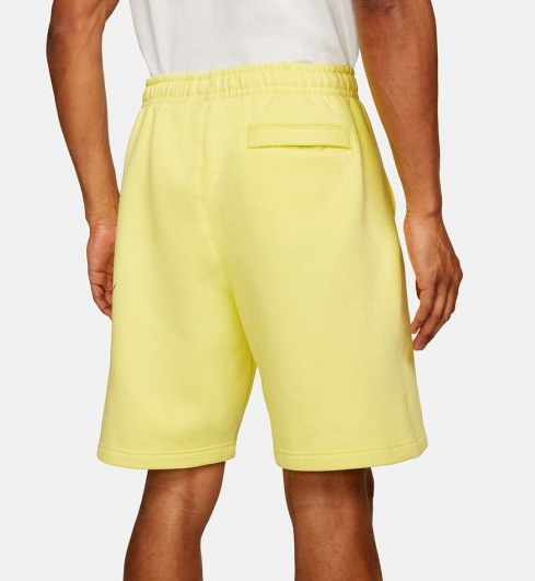 Żółte spodenki męskie Nike Sportswear Club Fleece S bok