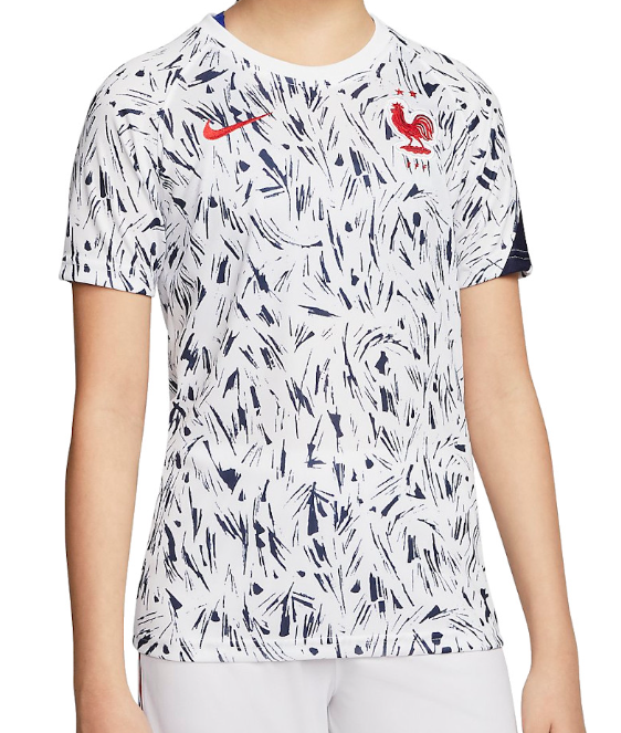 Multikolor koszulka junior Nike Francja 2020/21 CD2587100 S 128-137 cm przód z nadrukiem sztuki