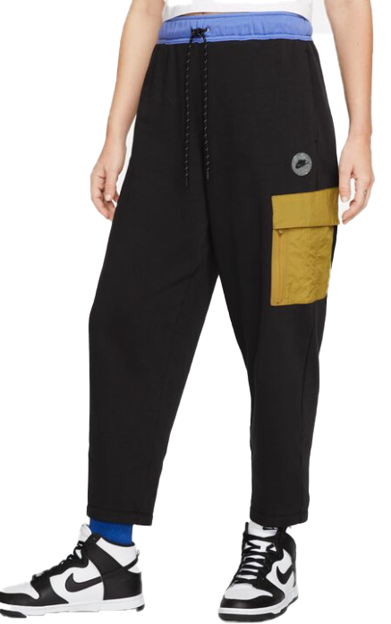 Czarne spodnie dresowe damskie Nike FB2189-010 XS przód z kieszeniami cargo