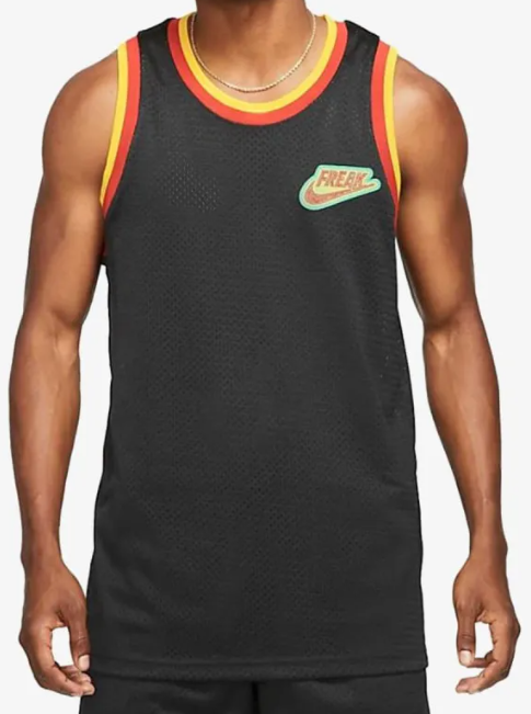 Czarna koszulka męska Nike Freak DA5682010 XL bok z siateczkowym materiałem