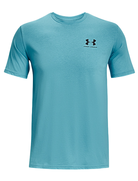 Niebieska męska koszulka Under Armour HeatGear Loose 1326799476 L przód z logo