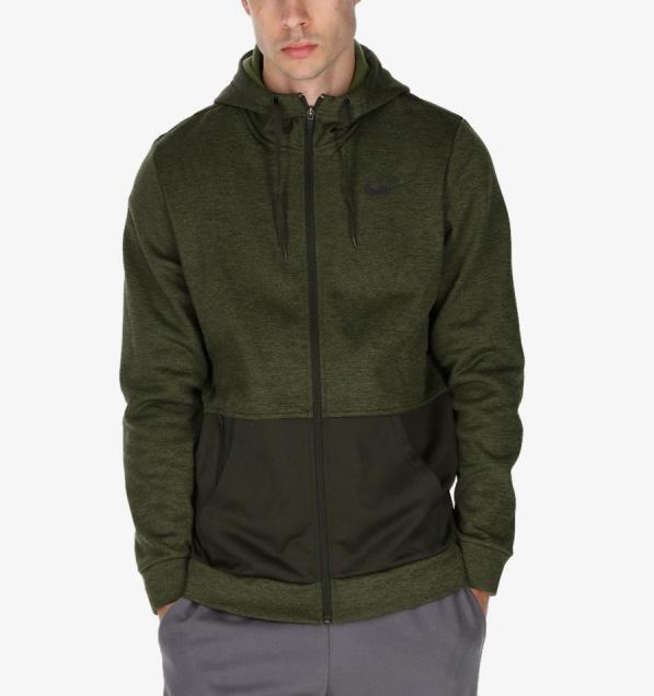 Zielona bluza męska Nike Therma Dri-FIT S przód