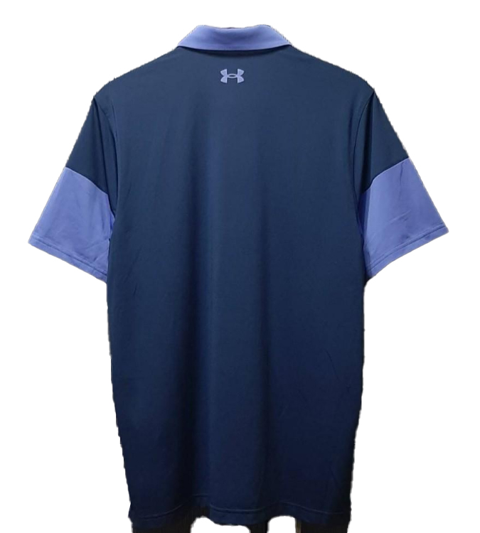 Niebieska koszulka polo męska Under Armour 1361825561 L bok z technologią HeatGear
