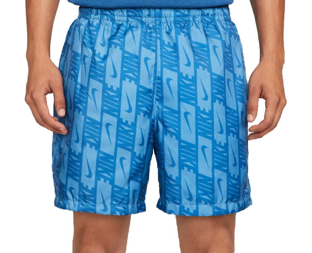 Niebieskie spodenki Nike Sportswear Repeat S przód