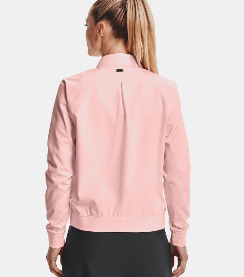 Różowa kurtka damska Under Armour 1362109-658 SM bok z kieszeniami