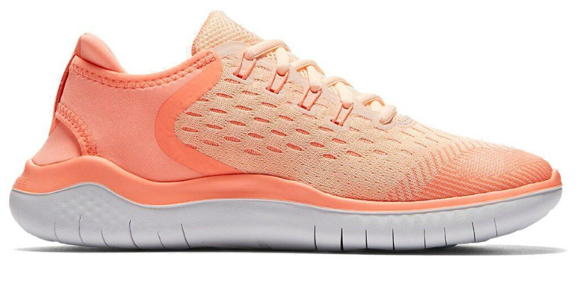 Pomarańczowe młodzieżowe sneakersy Nike Free RN 2018 GS AH3457-800 r. 36,5 z podeszwą Nike Free