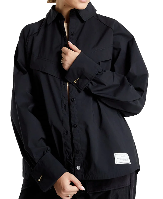 Czarna koszula Nike Icon Clash Long-Sleeve S – Widok frontu