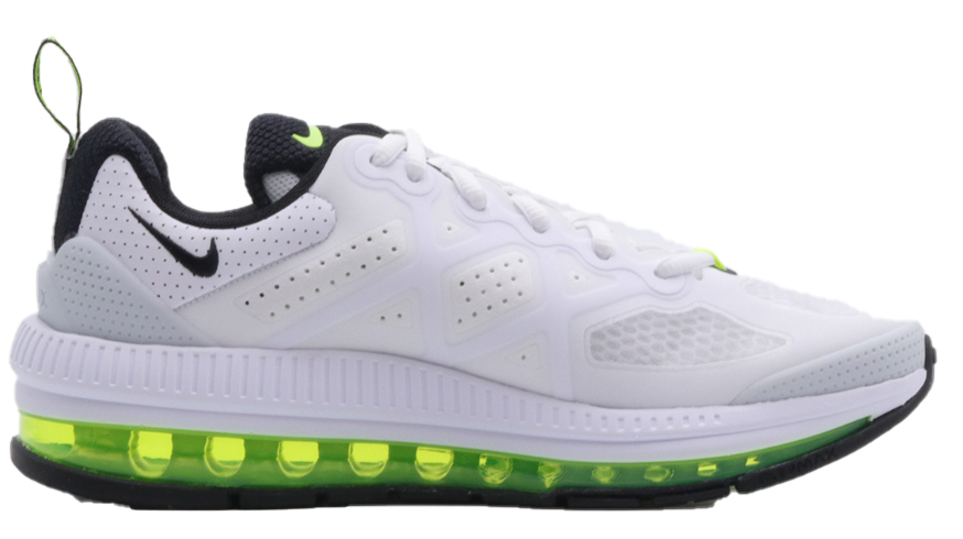 Białe młodzieżowe sneakersy Nike Air Max Genome GS CZ4652-103 r. 36,5 z zieloną podeszwą