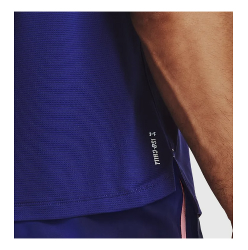 Niebieska męska koszulka Under Armour HeatGear Iso-Chill 1361478415 L bok