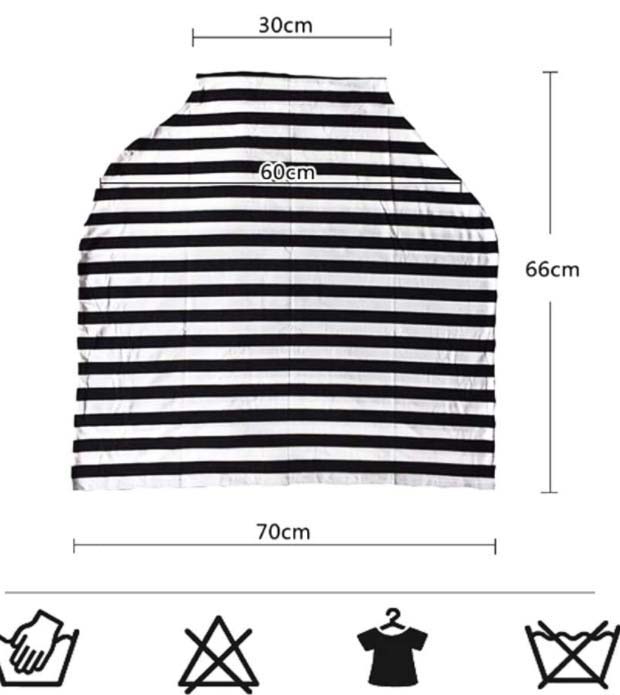 Komin pielęgnacyjny szary B07YL2LDF1 detal bawełna