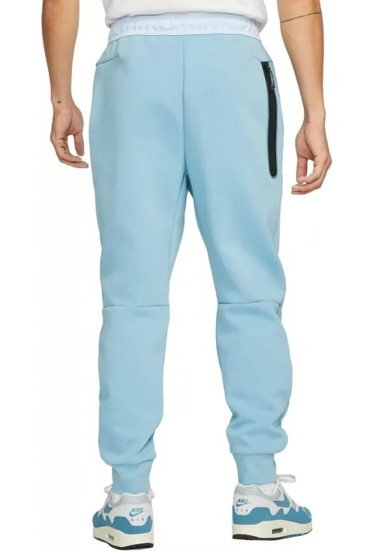 Niebieskie joggery męskie Nike Sportswear Tech Fleece CU4495-494 S bok z kieszenią na zamek
