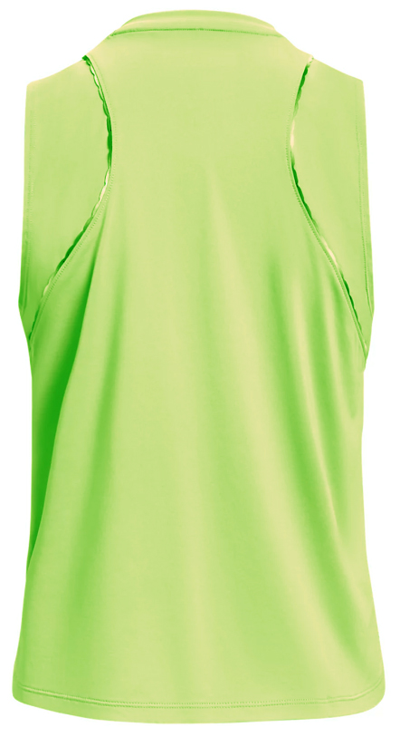 Zielony damski top Under Armour Rush Scallop 1360827162 SM tył z siateczkowymi panelami