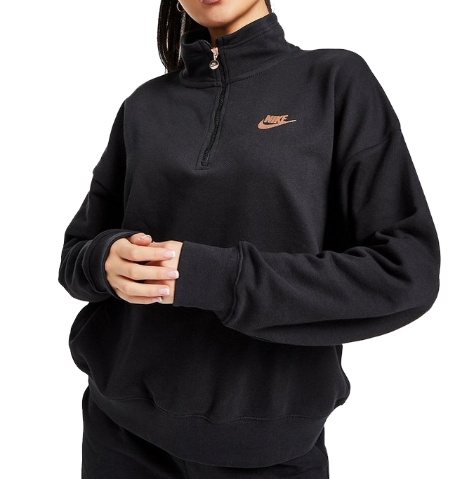 Czarna bluza damska Nike DO2552-010 L przód z logo