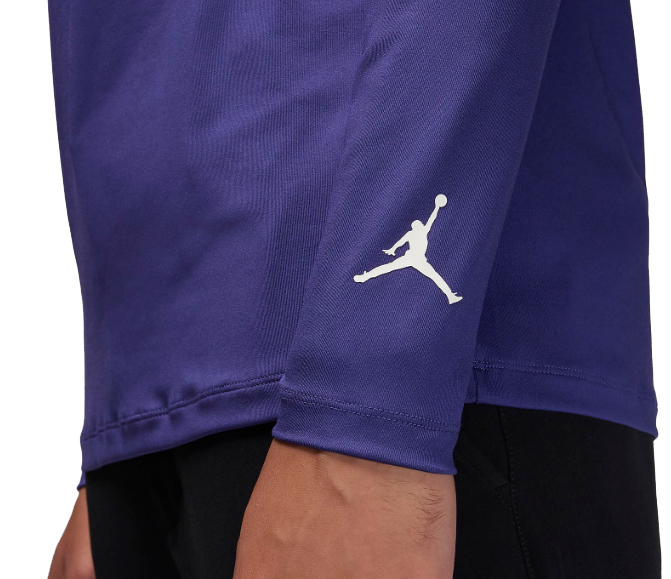 Fioletowa koszulka męska Nike Jordan Dri-FIT FD8111502 M z długim rękawem przód