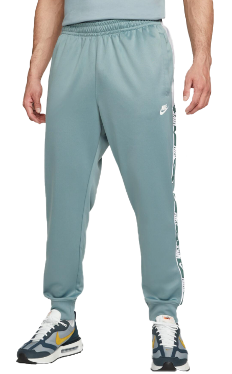 Męskie turkusowe spodnie dresowe Nike NSW Repeat DM4673015 M z logowaną taśmą