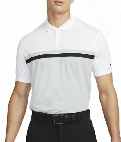 Biała koszulka polo Nike Victory DH0849100 M bok z wywijanym kołnierzykiem