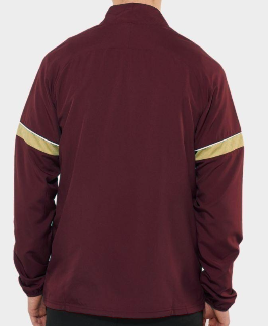 Bordowa bluza juniorska Nike Academy 21 CW6121-677 M z zamkiem błyskawicznym