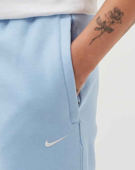 Spodnie dresowe damskie Nike Fleece Pant Loose Fit XL niebieskie bok