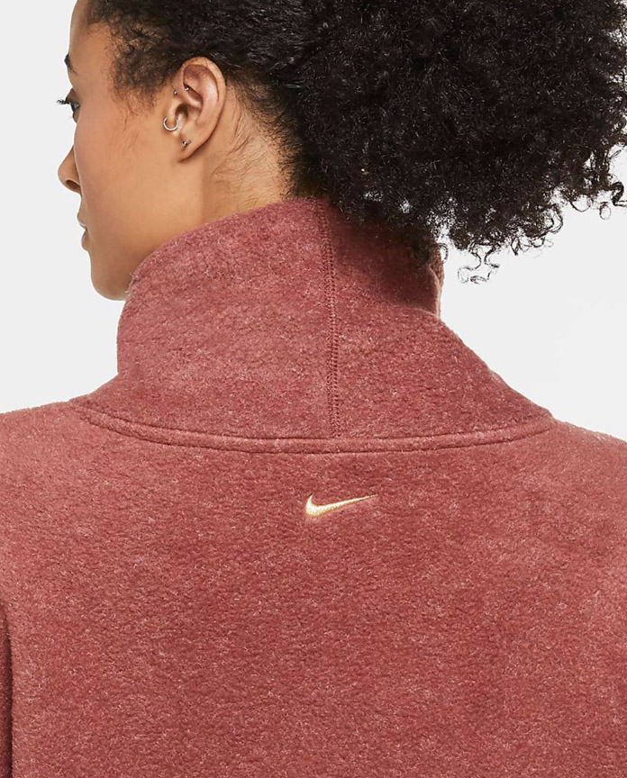 Różowa bluza damska Nike CU6778-652 S bok z logo