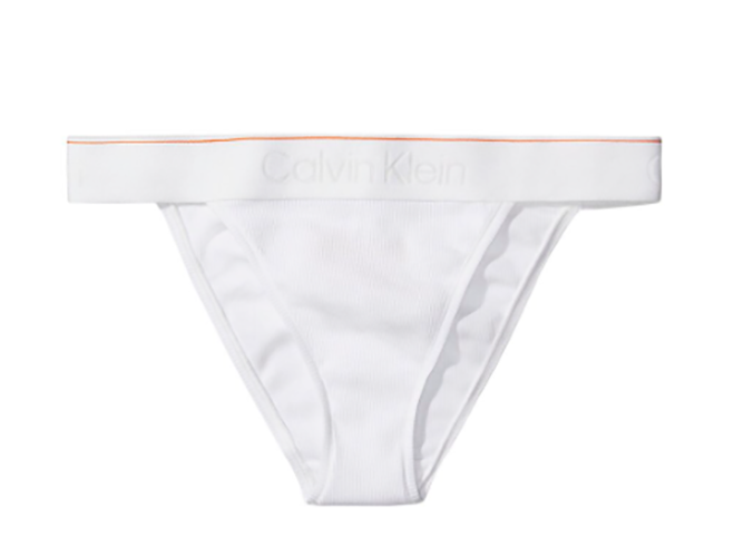 Damskie białe figi Calvin Klein Heron Preston 0040112WAE 100 XL z prążkowaną fakturą
