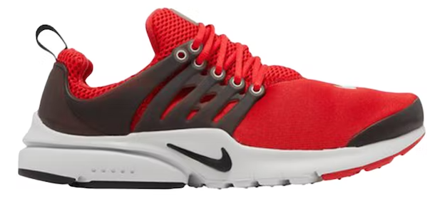 Czerwono-czarne młodzieżowe sneakersy Nike Presto GS 833875-600 r. 37,5 z białą podeszwą