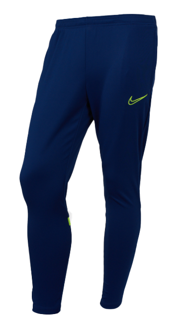 Ciemnoniebieskie spodnie męskie Nike Dri-FIT Academy CW6122-492 S przód z logo Nike