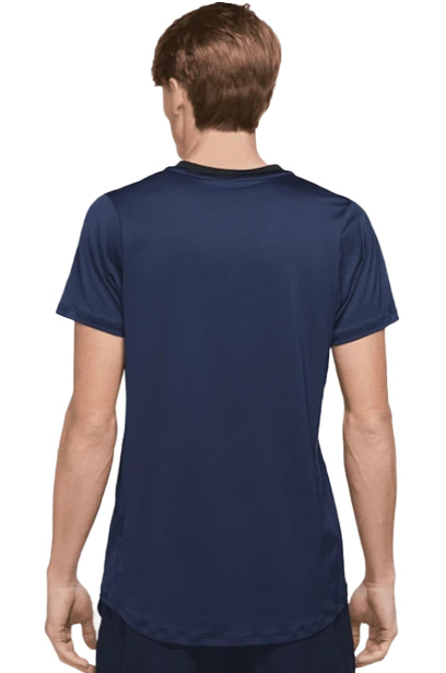 Granatowa koszulka tenisowa męska Nike Court Advantage M detal