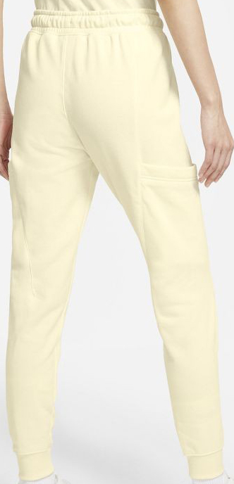 Spodnie dresowe damskie Nike Air Fleece Joggery żółte S detal