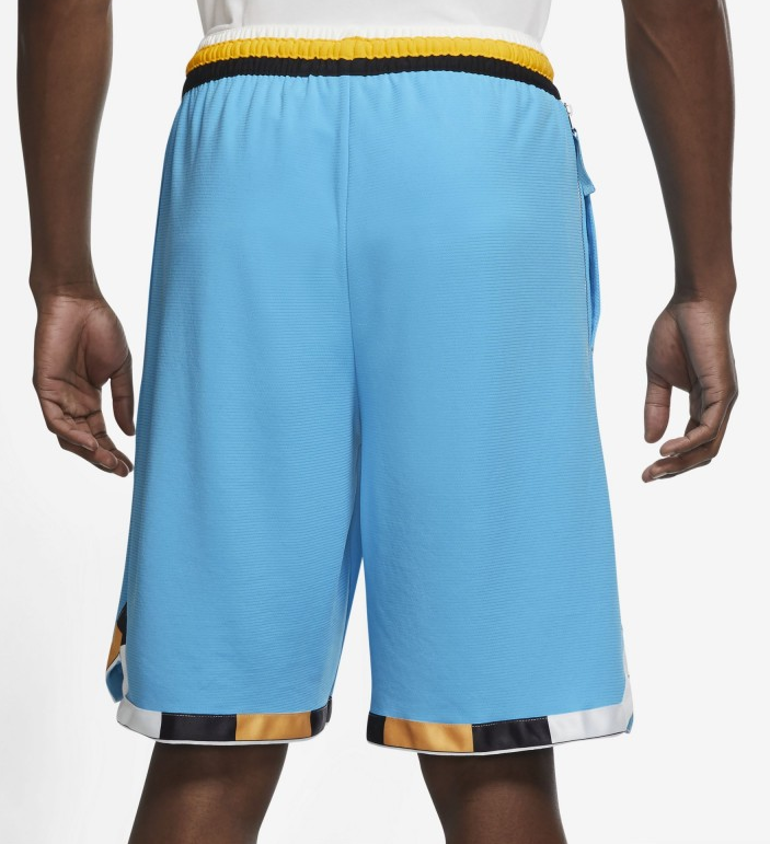 Turkusowe męskie spodenki Nike DNA 3.0 Dri-FIT DA5844-416 rozmiar M detal logo i pasa