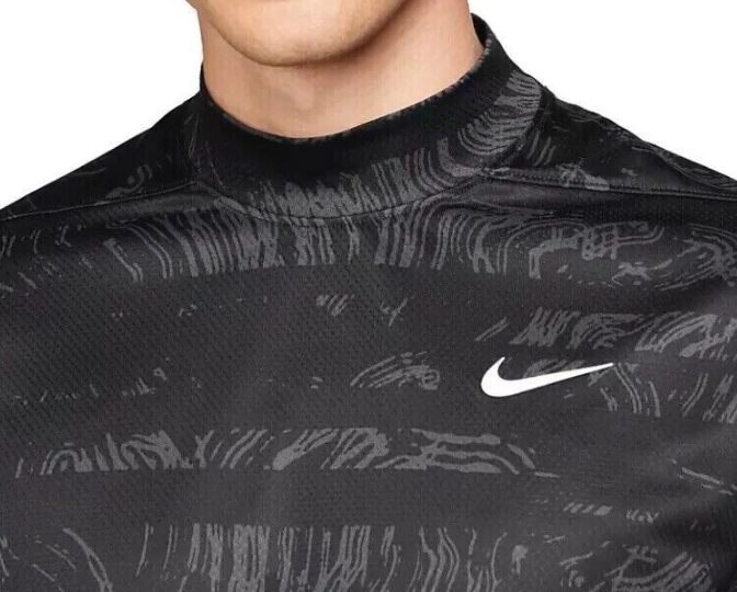 Czarna koszulka golfowa męska Nike Dri-FIT ADV TW Tiger Woods L detal