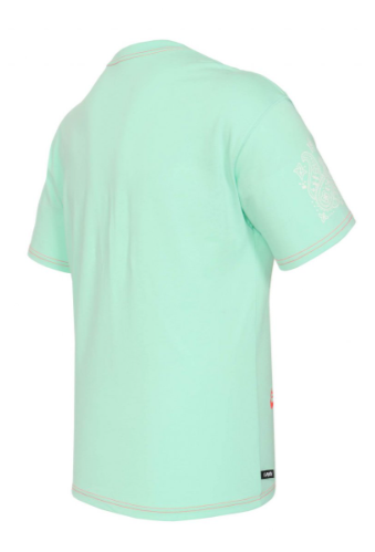 Zielona koszulka męska Nike DQ1877-379 L bok z logo Nike