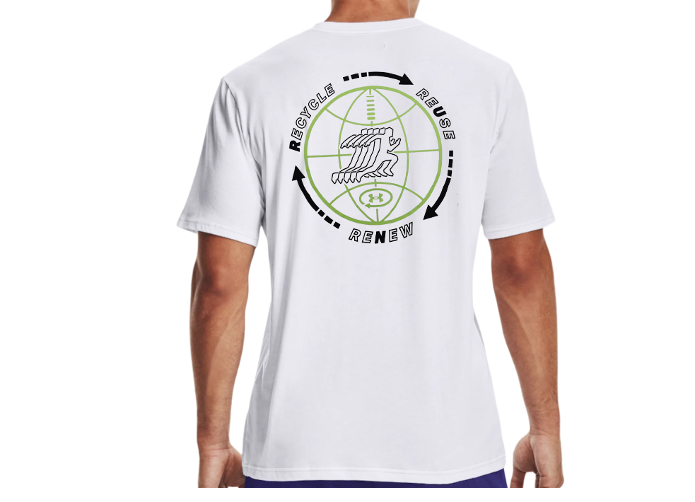 Biała męska koszulka Under Armour HeatGear Fitted 1362720100 L przód
