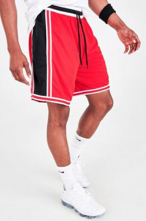 Czerwone spodenki męskie Nike CV1897-657 XS przód z logo Dri-FIT