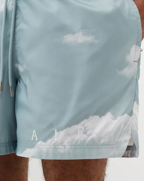 Niebieskie męskie spodenki Nike Air Jordan Poolside DM1375366 XXL detal kieszeni i pasa