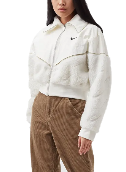 Damska kurtka polarowa Nike WMNS Icon Clash biała XL przód