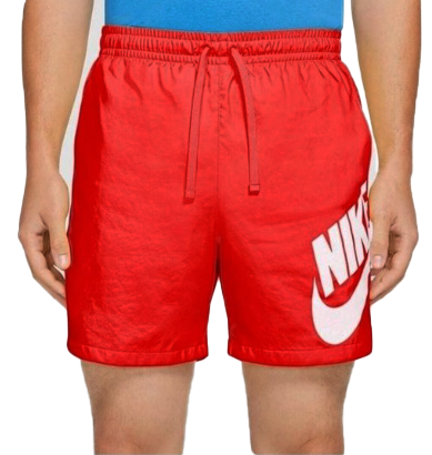 Czerwone męskie spodenki Nike CV9302-657 rozmiar XL przód z kieszeniami i sznurkiem