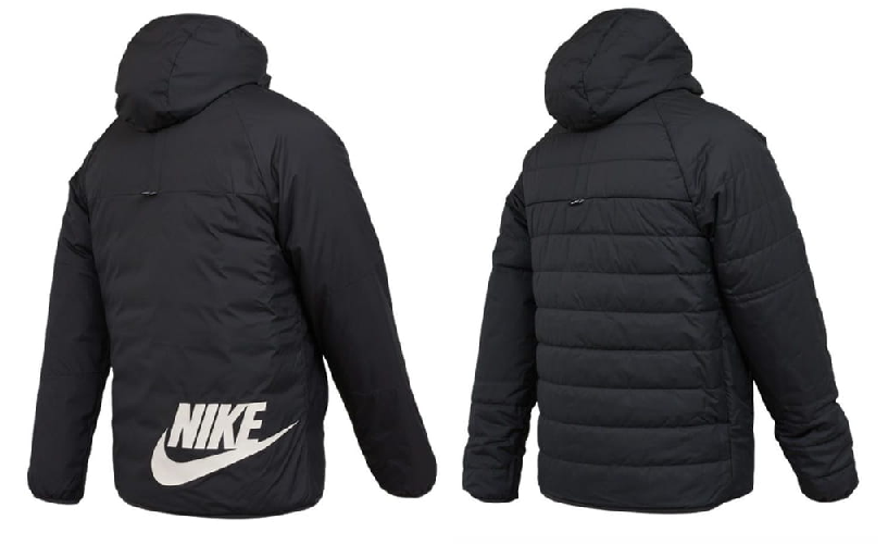 Czarna męska kurtka dwustronna Nike NSW Therma-FIT Repel DH2783-010 XS przód z regulowanym zamkiem