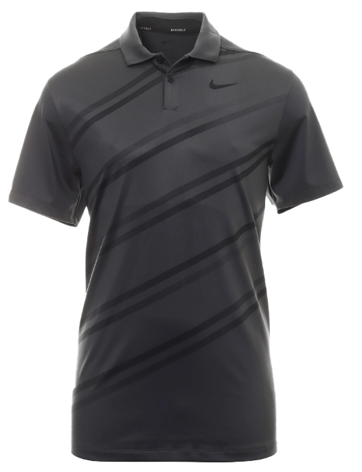 Szara koszulka polo męska Nike Vapor Print Dri-FIT DH0791070 L przód z paskami