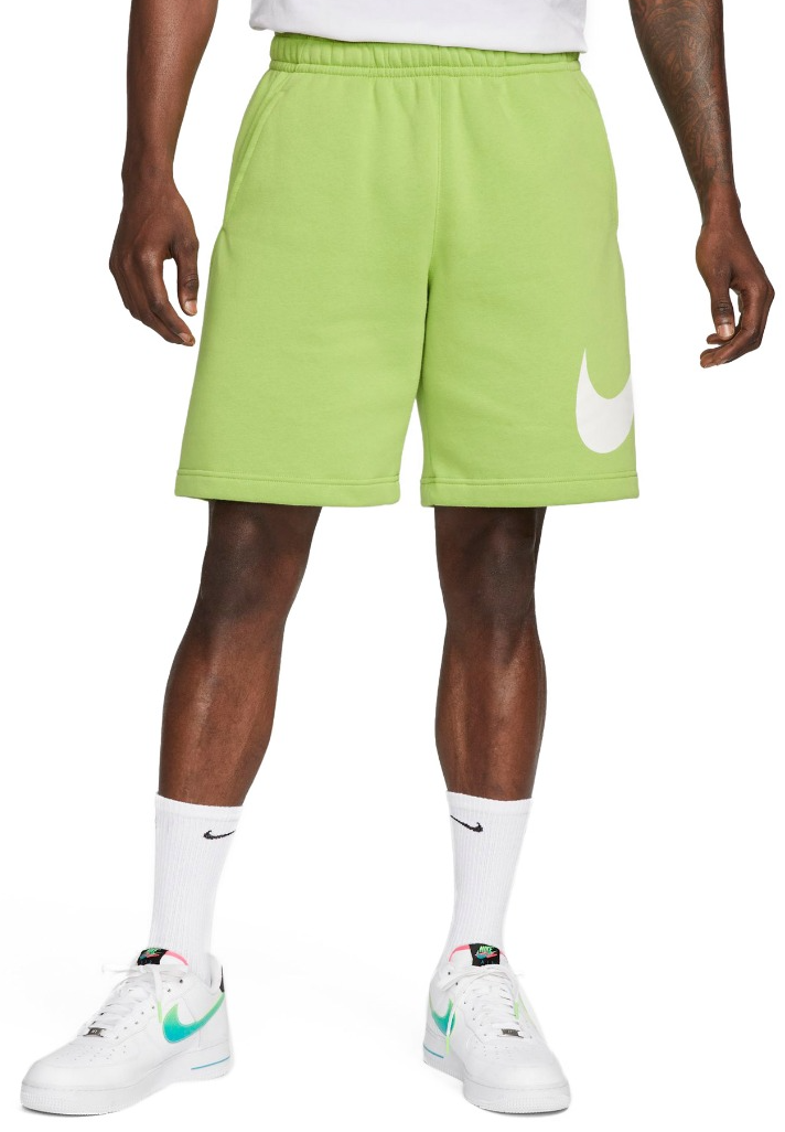 Zielone męskie spodenki Nike Sportswear Club Logo BV2721332 S przód z nadrukiem logo