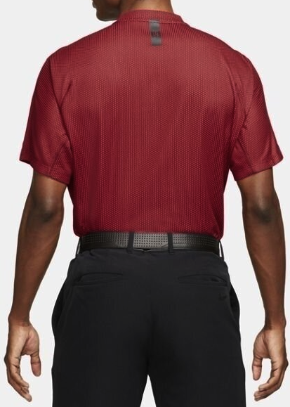 Czerwona koszulka polo Nike Dri-FIT ADV Tiger Woods S bok
