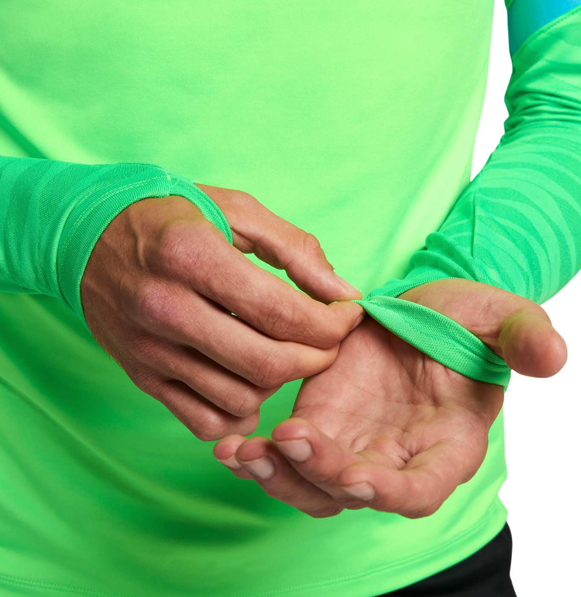 Zielona bluza męska Nike Inter Mediolan Dri-FIT Strike DN3324-398 S bok z ćwierćzapięciem