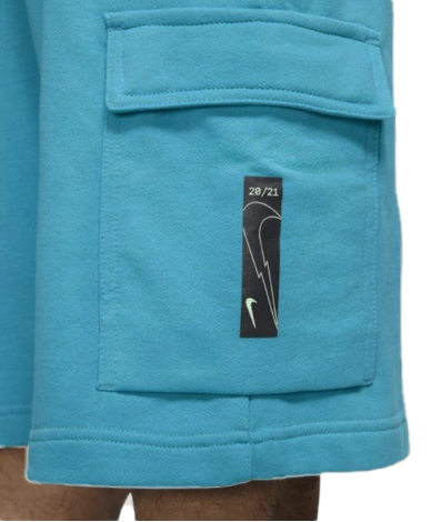 Niebieskie spodenki męskie Nike Zigzag Cargo L bok