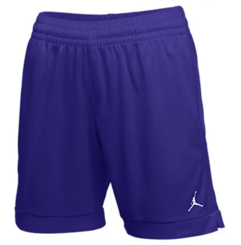 Fioletowe damskie spodenki Nike Air Jordan AT0538-545 XS przód z elastyczną dzianiną