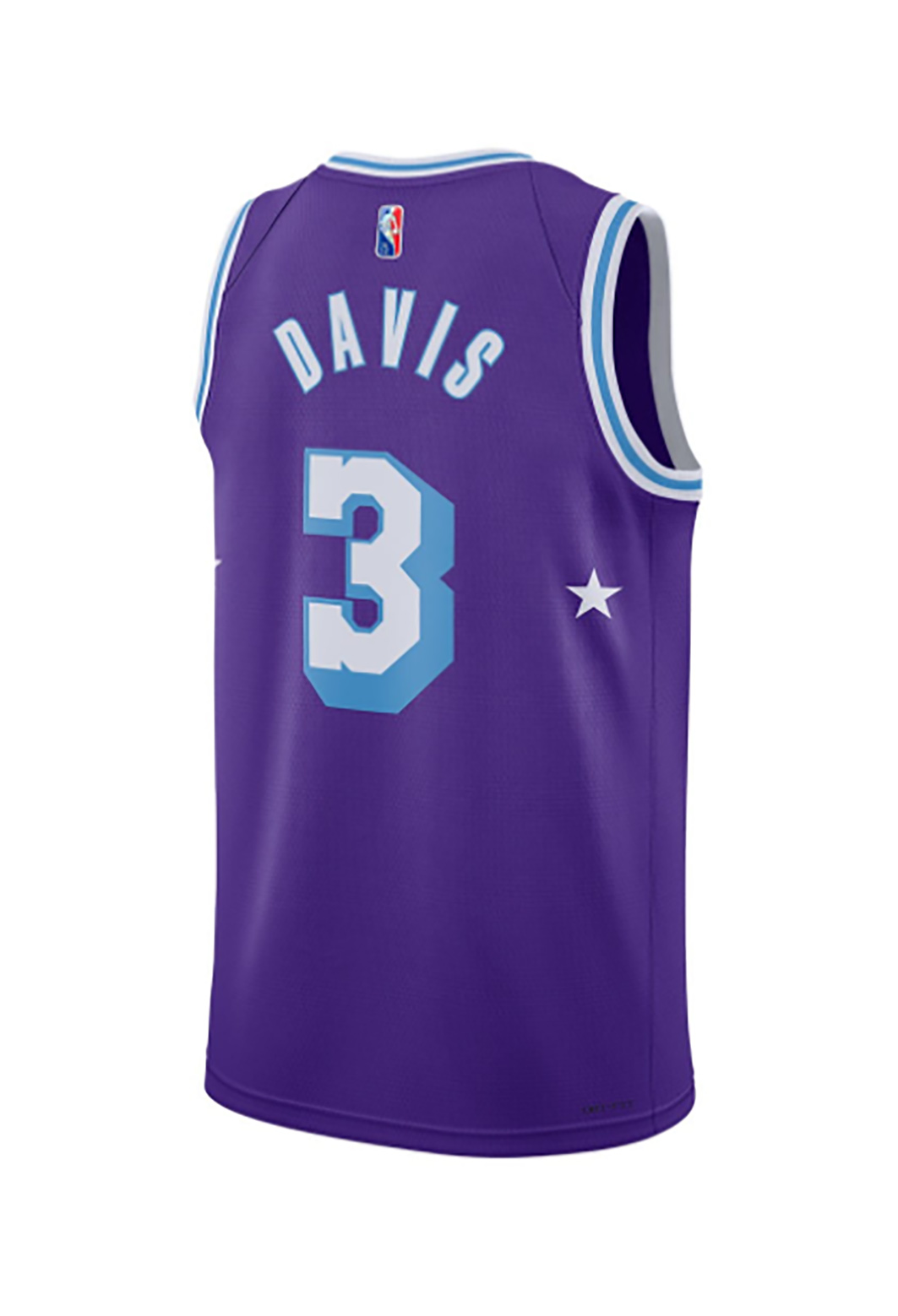Fioletowa koszulka NBA Lakers Anthony Davis DB4032505 M detal logo Nike